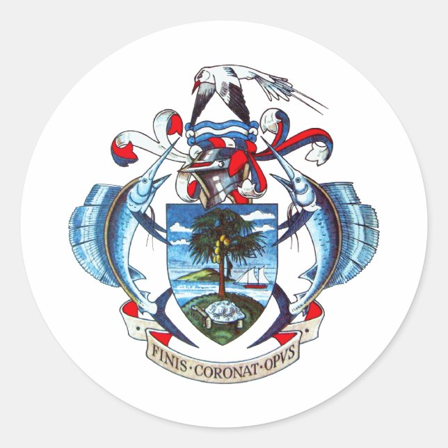 Adesivo Casaco de armas das Seychelles (Frente)
