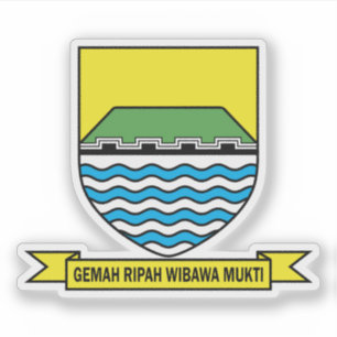Adesivo Casaco de armas de Bandung, Indonésia