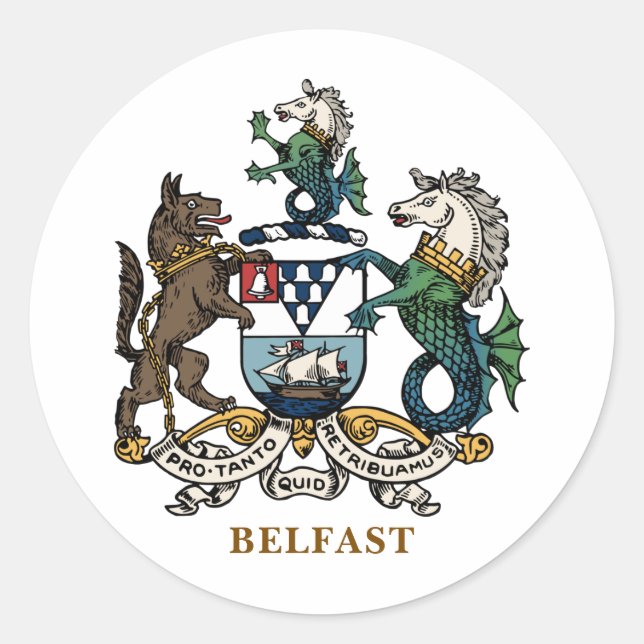 Adesivo Casaco de Armas de Belfast (Frente)