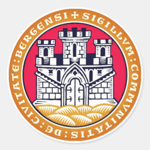 Adesivo Casaco de Armas de Bergen, Noruega