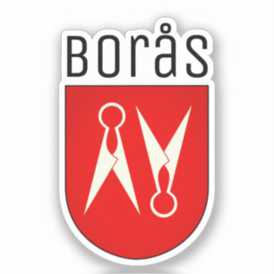 Adesivo Casaco de Armas de Borås, Suecia