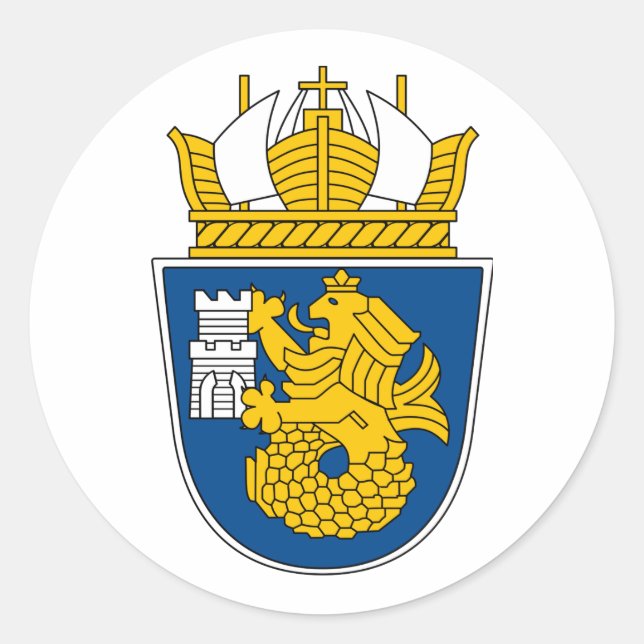 Adesivo Casaco de Armas de Burgas, Bulgária (Frente)