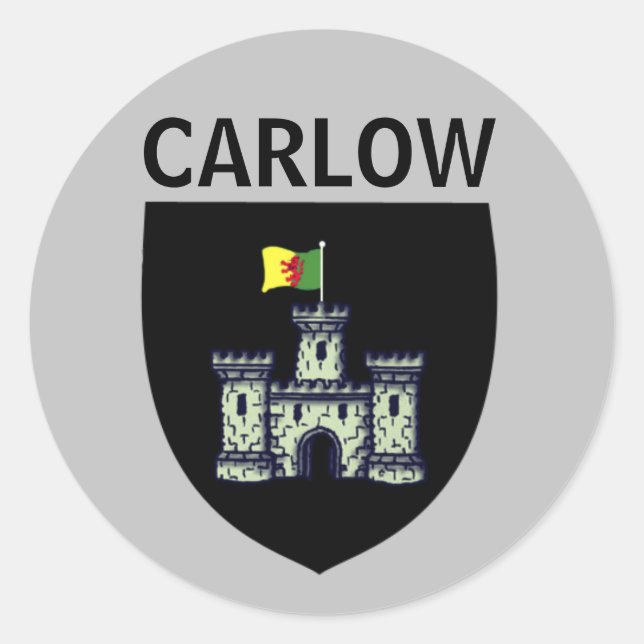 Adesivo Casaco de Armas de Carlow (cidade), República da I (Frente)