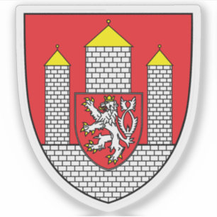 Adesivo Casaco de armas de České Budějovice, República Che