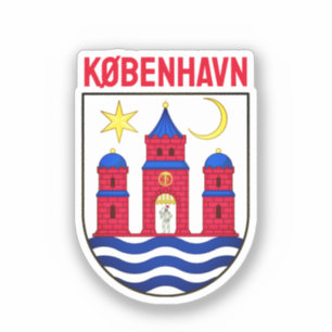 Adesivo Casaco de armas de Copenhaga - DINAMARCA