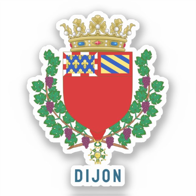 Adesivo Casaco de armas de Dijon, França (Frente)