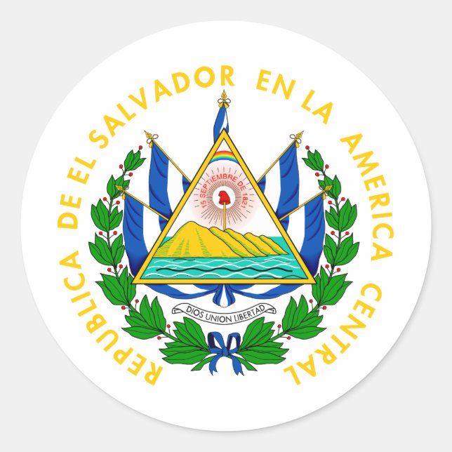 Adesivo Casaco de armas de El Salvador (Frente)