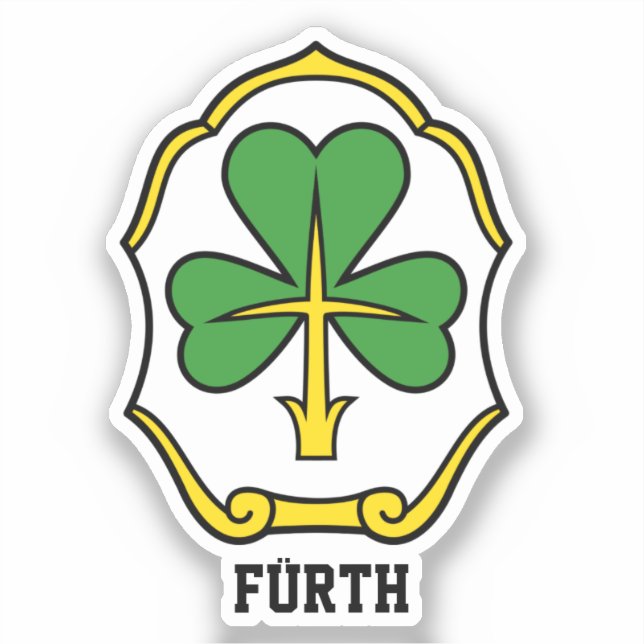 Adesivo Casaco de Armas de Fürth, Alemanha (Frente)