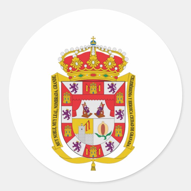 Adesivo Casaco de armas de Granada (Espanha) (Frente)