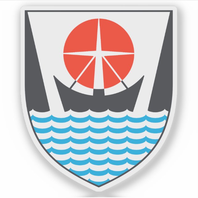 Adesivo Casaco de armas de Ísafjarðarbæ r, Islândia (Frente)