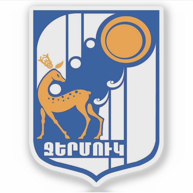 Adesivo Casaco de armas de Jermuk, República da Armênia (Frente)