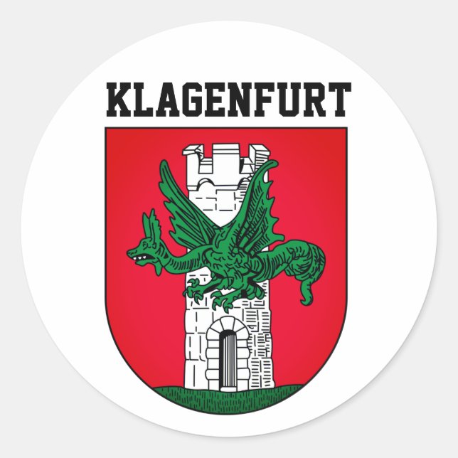 Adesivo Casaco de Armas de Klagenfurt - ÁUSTRIA (Frente)