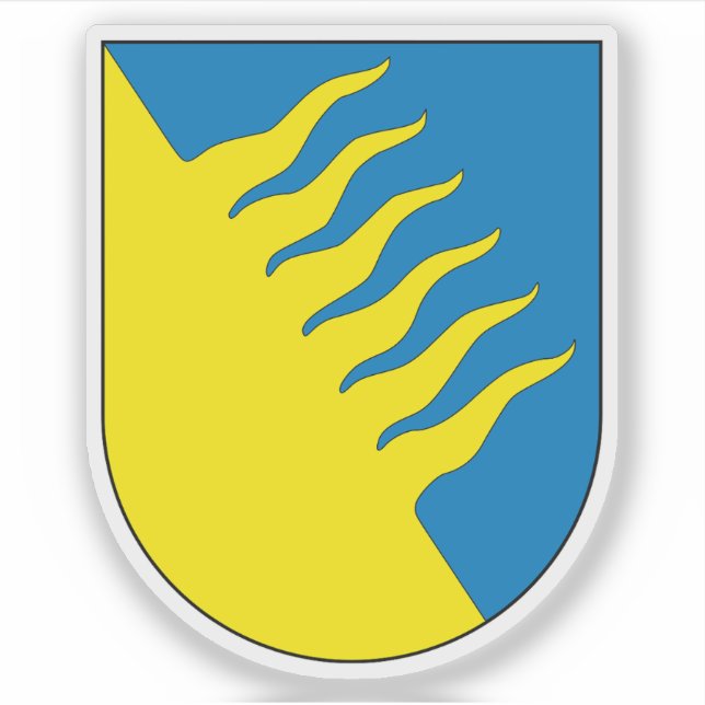 Adesivo Casaco de armas de Kohtla-Järve, Estônia (Frente)