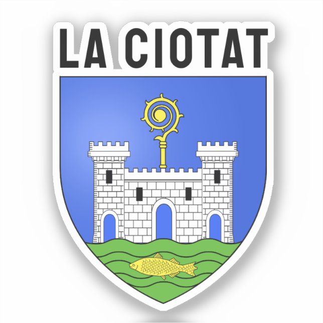 Adesivo Casaco de armas de La Ciotat - França (Frente)