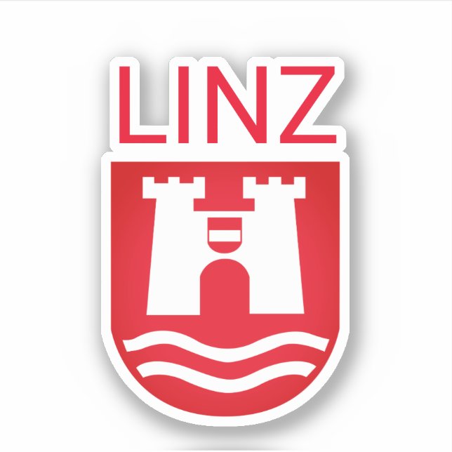 Adesivo Casaco de Armas de Linz, ÁUSTRIA (Frente)