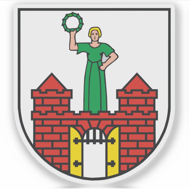 Adesivo Casaco de armas de Magdeburg, Alemanha (Frente)