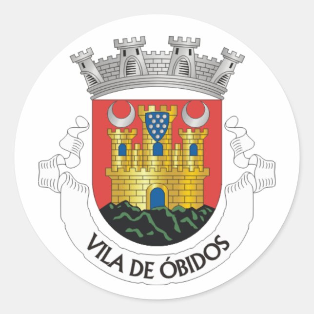 Adesivo Casaco de Armas de Óbidos, Portugal (Frente)
