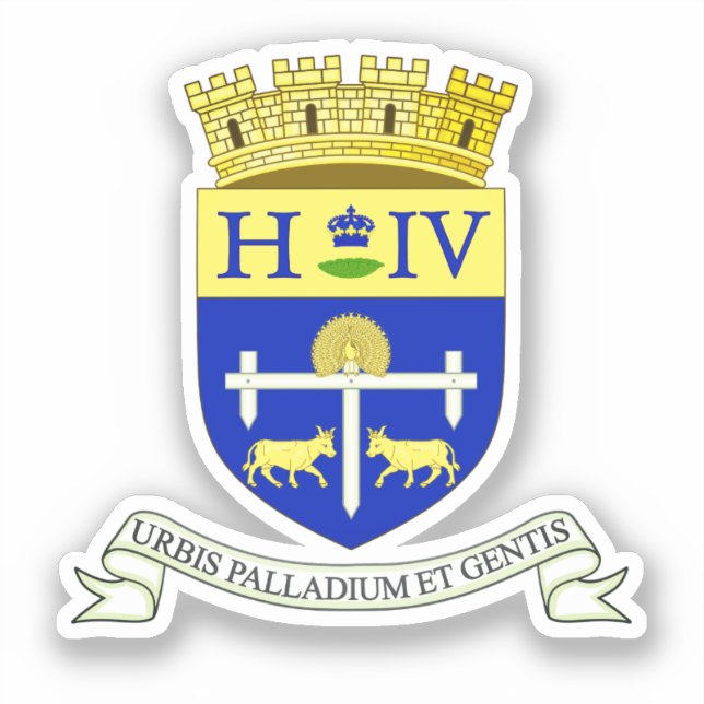 Adesivo Casaco de Armas de Pau, Pirenéus Atlânticos (FRANÇ (Frente)