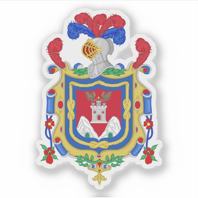 Adesivo Casaco de armas de Quito, Equador (Frente)