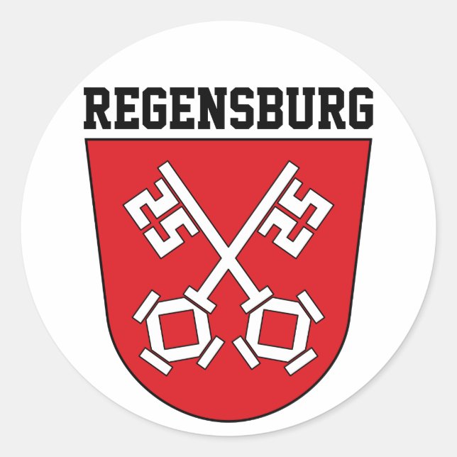 Adesivo Casaco de Armas de Regensburg, Alemanha (Frente)