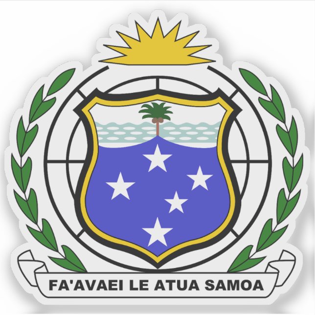 Adesivo Casaco de armas de Samoa Ocidental (1951-1962) (Frente)