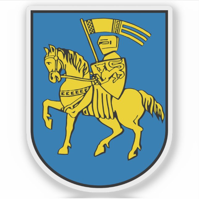 Adesivo Casaco de armas de Schwerin, Alemanha (Frente)