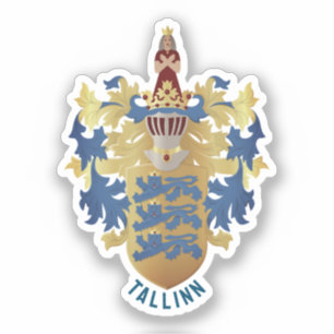 Adesivo Casaco de Armas de Tallinn - ESTÔNIA