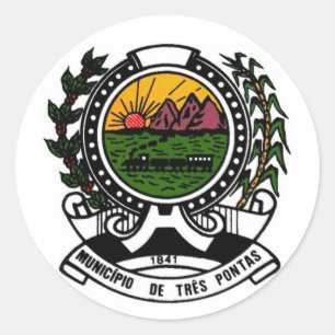 Adesivo Casaco de Armas de Três Pontas, Minas Gerais - BRA