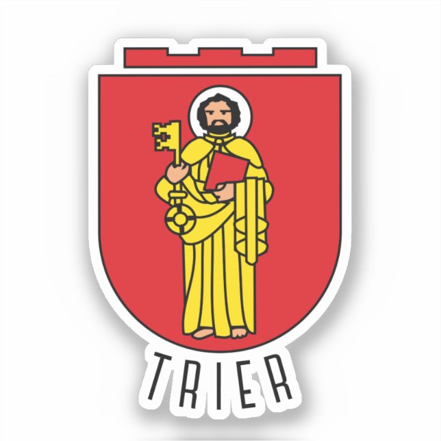 Adesivo Casaco de Armas de Trier, Alemanha (Frente)