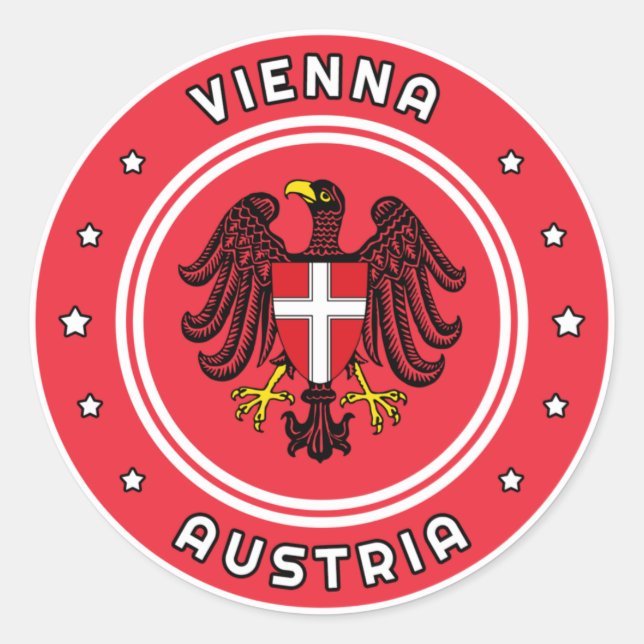 Adesivo Casaco de Armas de Viena, Áustria (Frente)