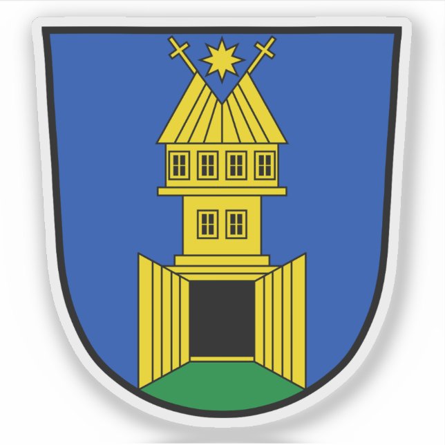 Adesivo Casaco de armas de Zlín, República Checa (Frente)