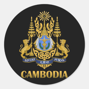 Adesivo Casaco De Armas Do Camboja