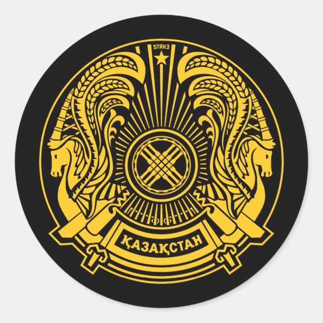 Adesivo Casaco de armas do Cazaquistão (Frente)