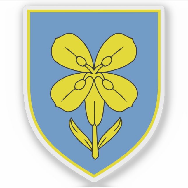 Adesivo Casaco de armas do condado Lika-Senj, Croácia (Frente)