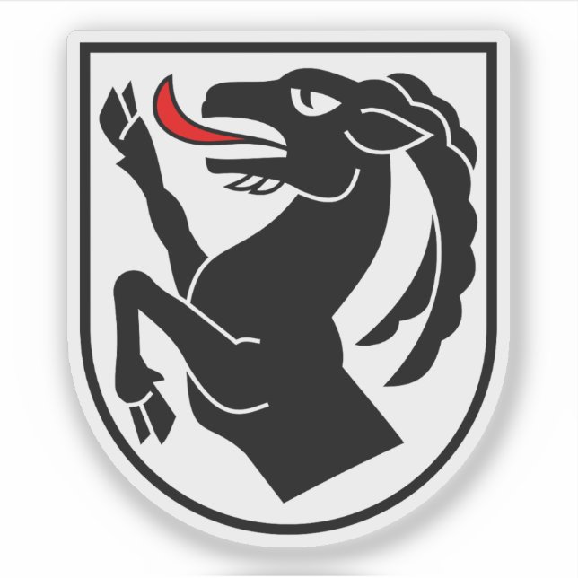 Adesivo Casaco de armas do distrito de Interlaken, Suiça (Frente)