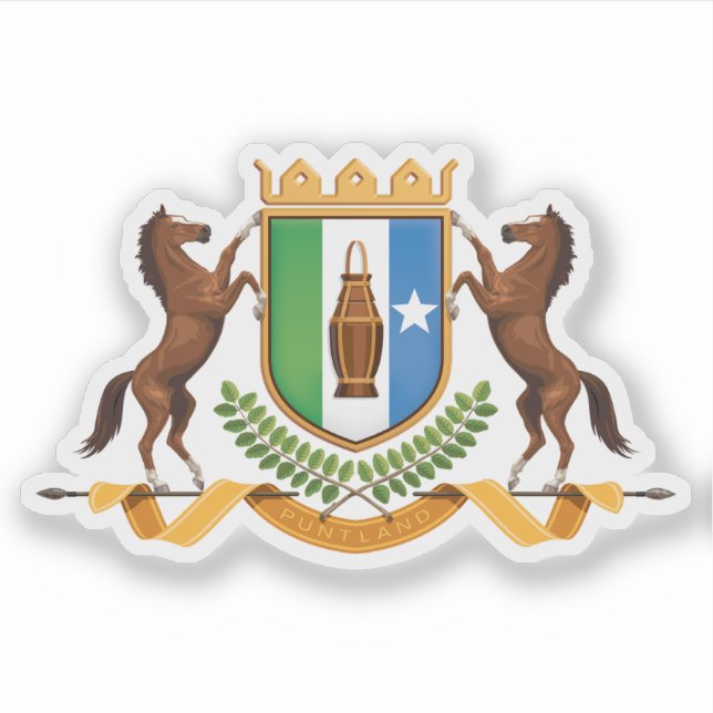 Adesivo Casaco de armas do Estado de Puntland, Somália (Frente)