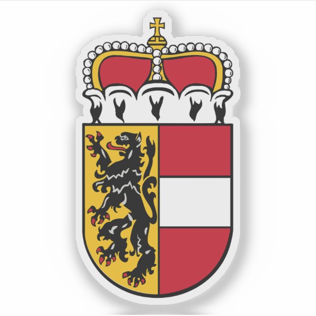 Adesivo Casaco de armas do Estado de Salzburgo, Áustria (Frente)