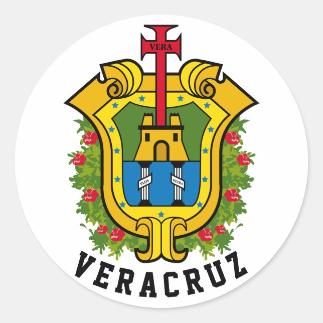 Adesivo Casaco de Armas do Estado de Veracruz (México) (Frente)