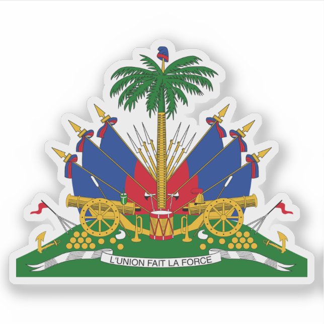 Adesivo Casaco de armas do Haiti (Frente)