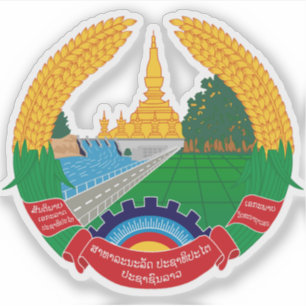 Adesivo Casaco de armas do Laos