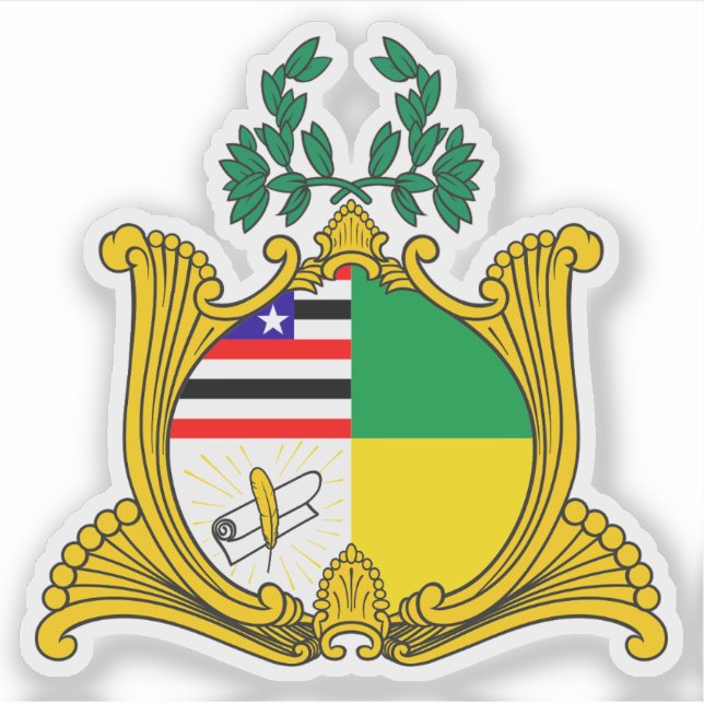 Adesivo Casaco de armas do Maranhão, Brasil (Frente)