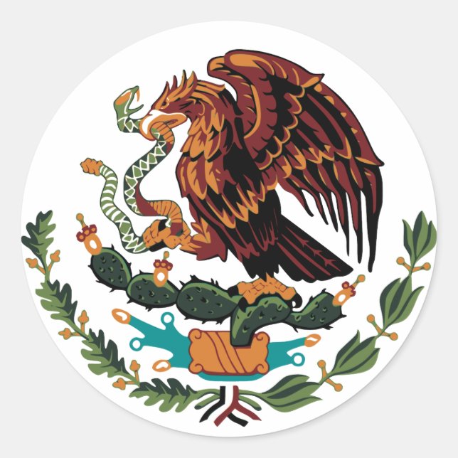 Adesivo Casaco de Armas do México (Frente)