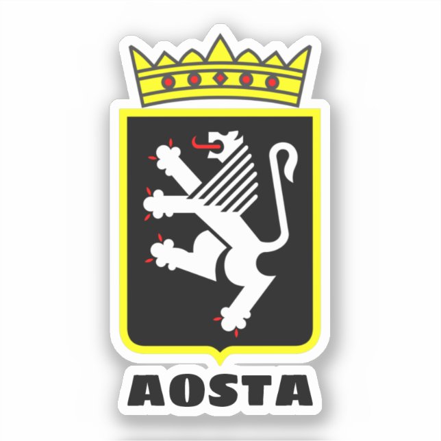 Adesivo Casaco de Armas do Vale de Aosta (Itália) (Frente)