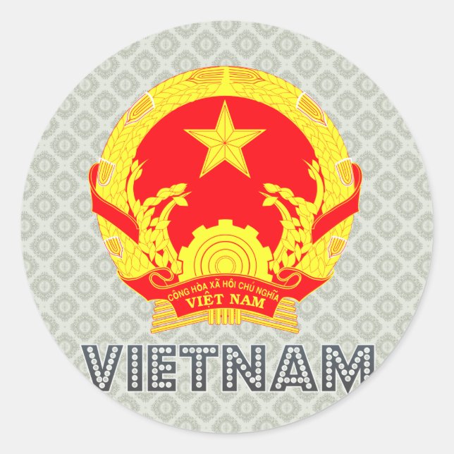 Adesivo Casaco de armas do Vietname (Frente)