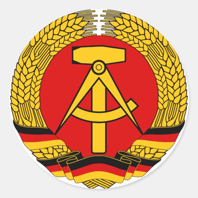 Adesivo Casaco de armas East Germany - Símbolo Oficial da  (Frente)