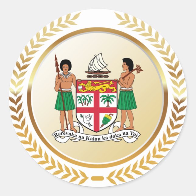 Adesivo Casaco de Armas Fiji (Frente)