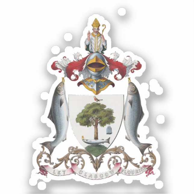 Adesivo Casaco de Armas Glasgow, ESCÓCIA (Frente)