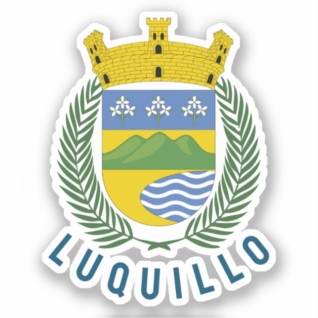 Adesivo Casaco de armas Luquillo - Porto Rico (Frente)