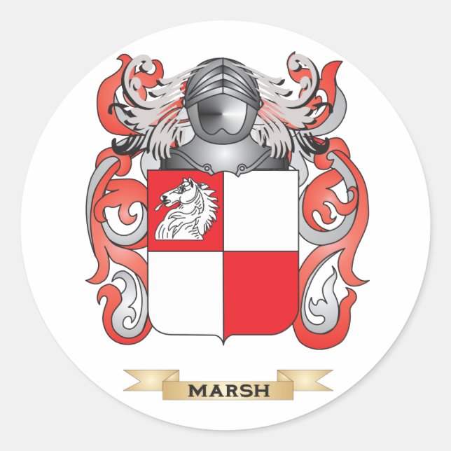 Adesivo Casaco de Armas Marsh (Crest Familiar) (Frente)