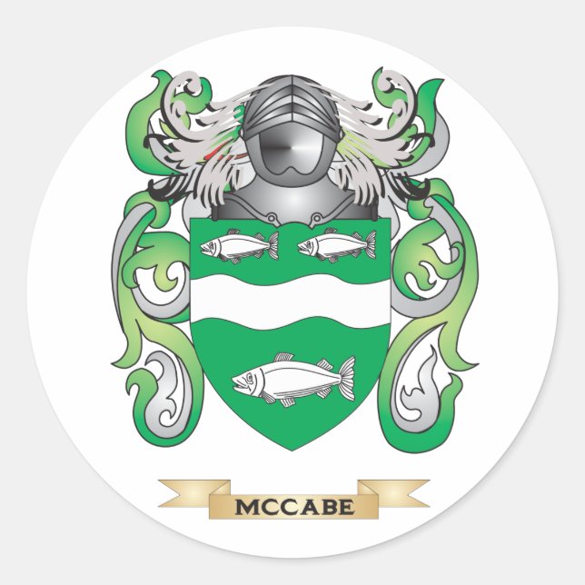 Adesivo Casaco de Armas McCabe (Crest Familiar) (Frente)